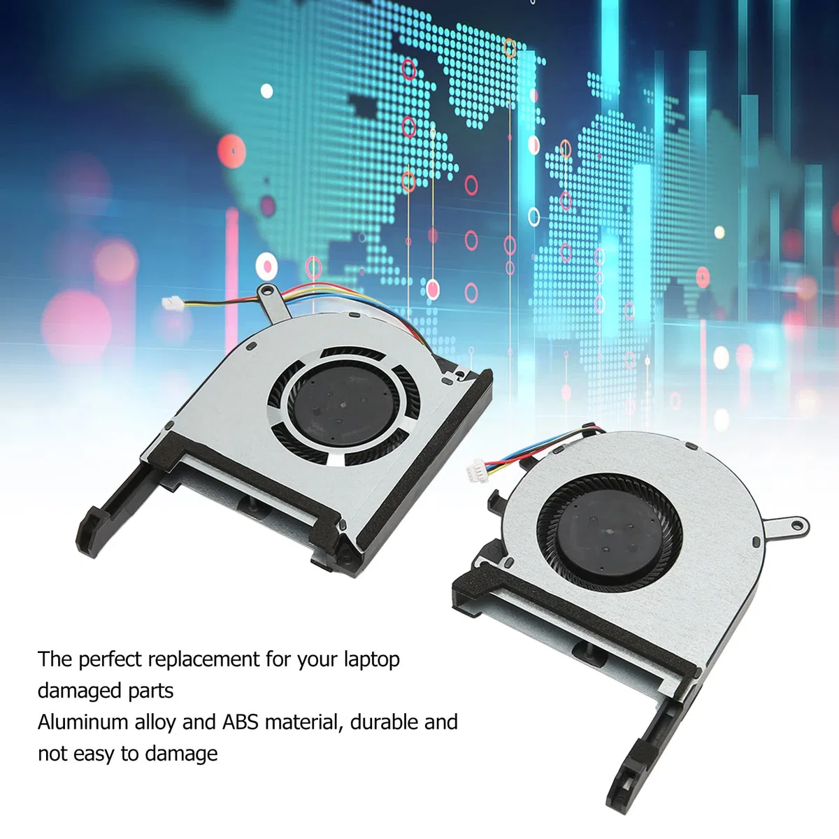 Ventilateur de Refroidissement GPU CPU 4 Pin pour Ordinateur Portable TUF Gaming A15 FA506 IV FA506IU FA506IH FX506IU FX506LH, Petit
