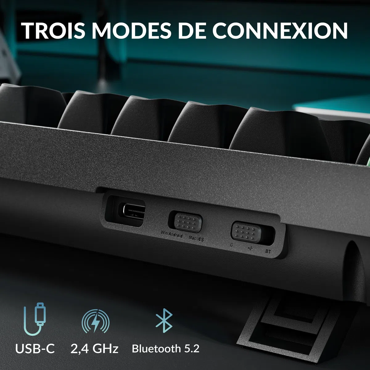Keychron K10 Ultra 8K Clavier Mécanique, ISO-FR Layout, Interrupteur Marron