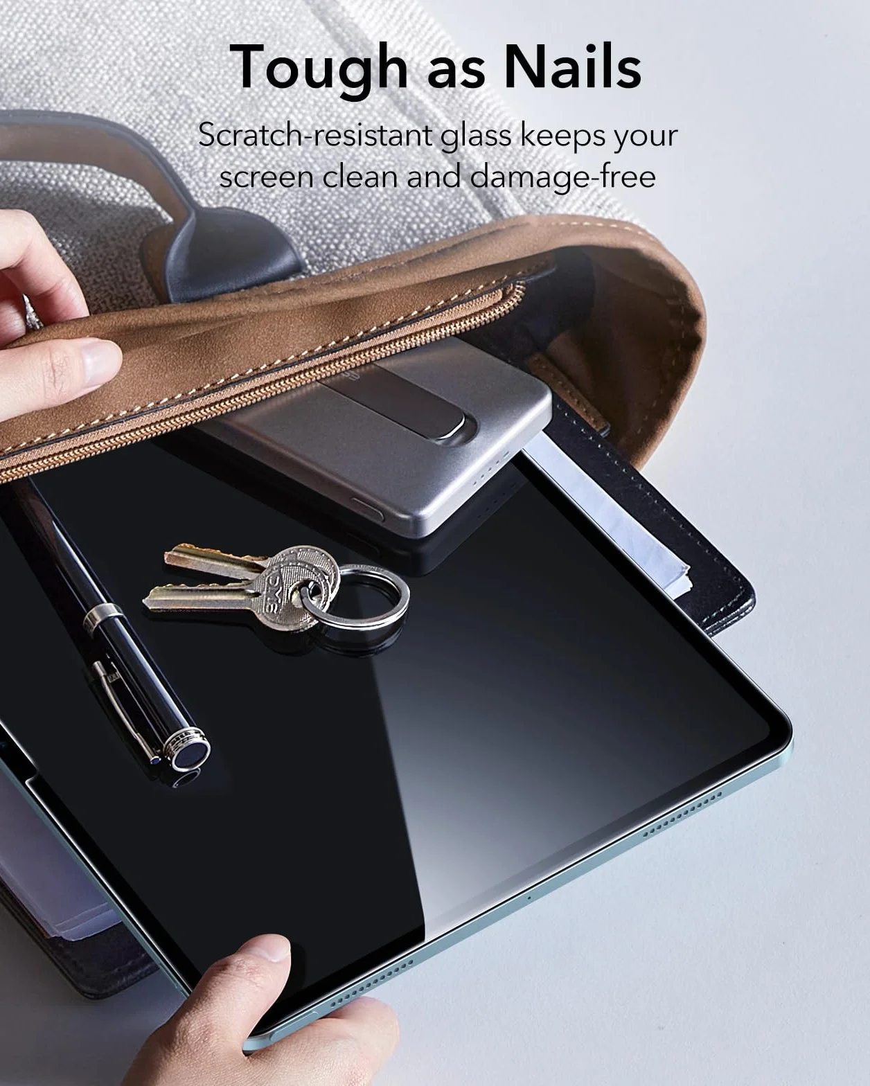 ESR Lot de 2 Protecteur d'Écran pour iPad Air 11 Pouces M4/M3/M2 (2026/2025/2024), Verre Trempé 9H avec Cadre d'Alignement, Anti-Rayures, sans Bulles, Clarté HD, Compatible avec Apple Pencil