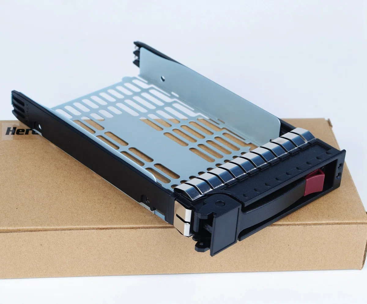 3,5" 373211-001 373211-002 Plateau Disque Dur SATA/SAS Tray Caddy pour HP Compaq ProLiant ML350 G4p ML310 ML350 G5 G6 ML370 G5 DL160 DL180 G6 DL120 G7 et Plus - avec 4 vis