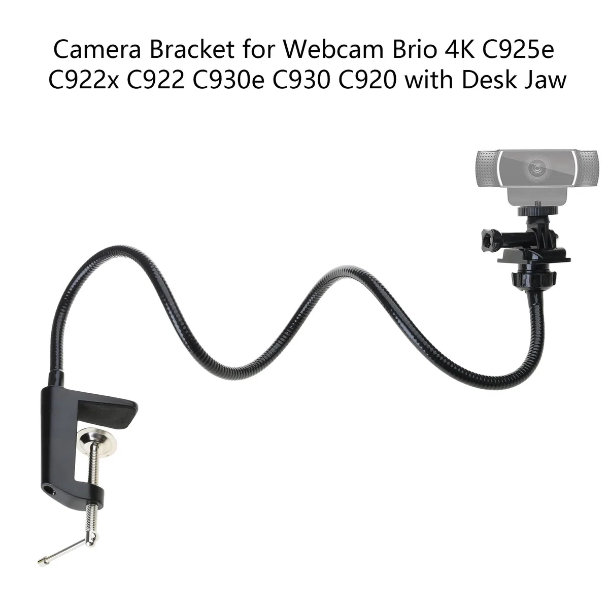 Support de caméra avec pince de bureau améliorée flexible col de cygne pour webcam Brio 4K C925e C922x C922 C930e C930 C920