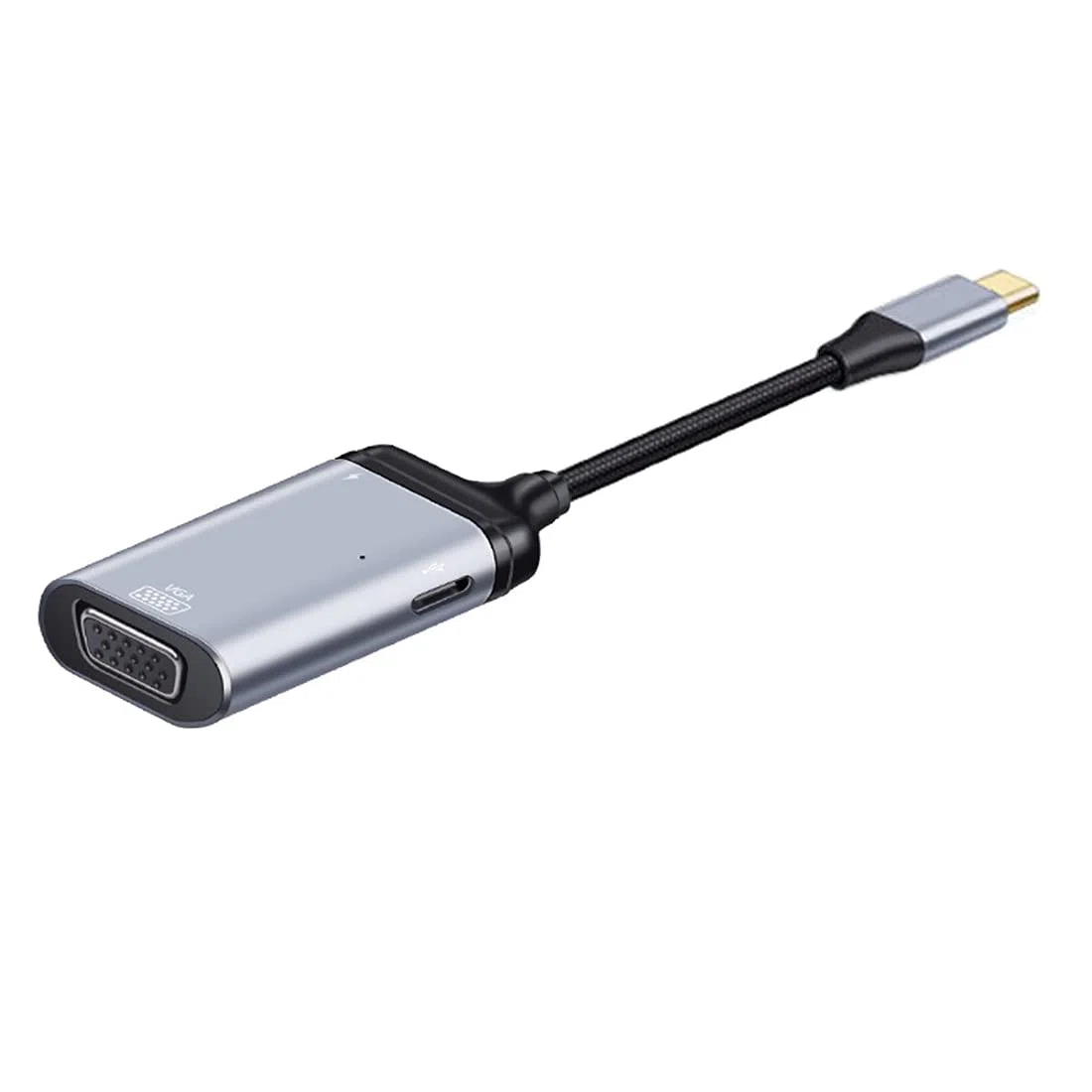 chenyang Hub USB C, USB C vers VGA/USB C données/PD 65 W, charge rapide, adaptateur multiport 3 en 1, prend en charge l'affichage/données/charge fonctionne en même temps