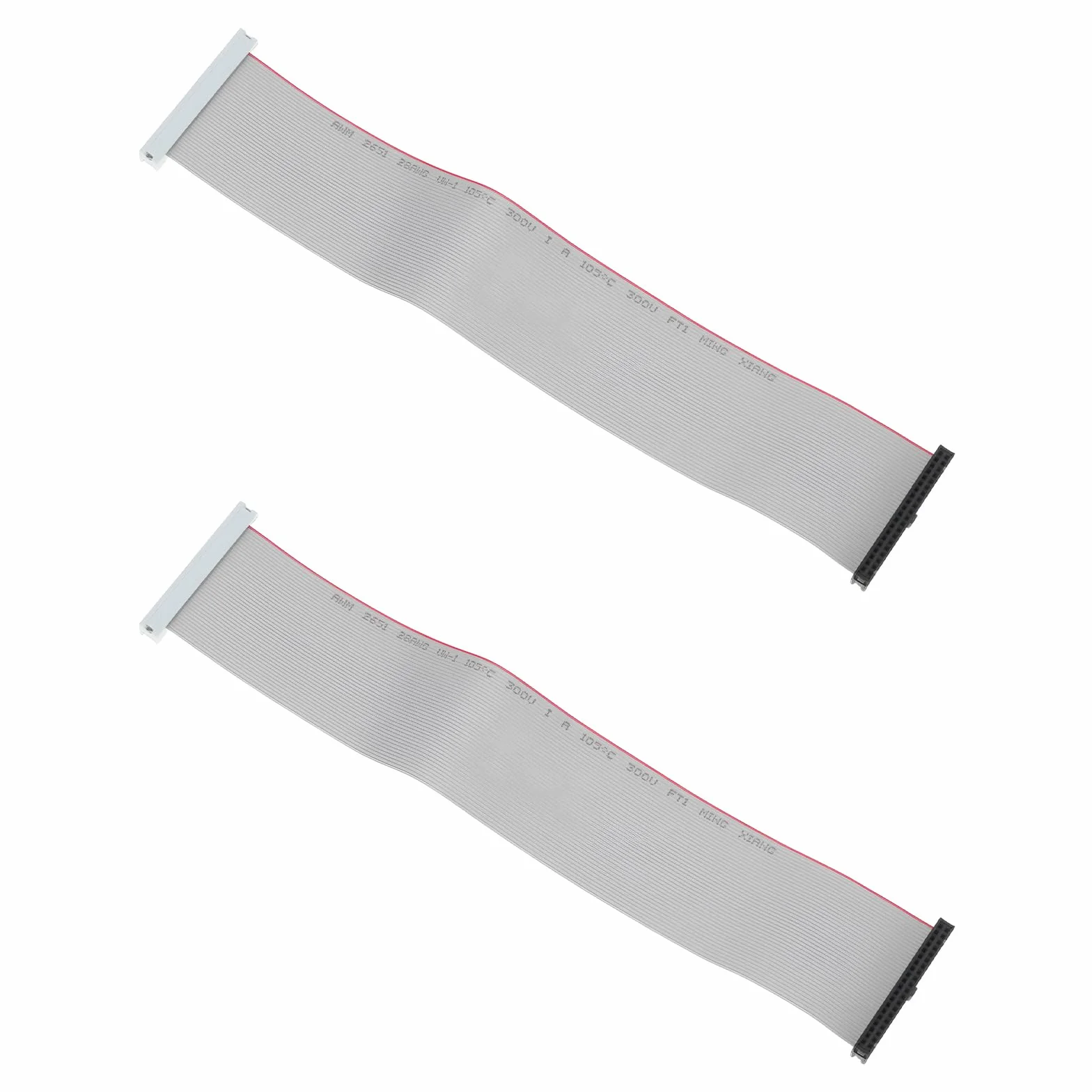 EMSea 2 Câbles Extension IDE 40 Broches Mâle vers Femelle Câble Plat IDE de 30 Cm pour Adaptateur de Disque Dur 3,5 Pouces