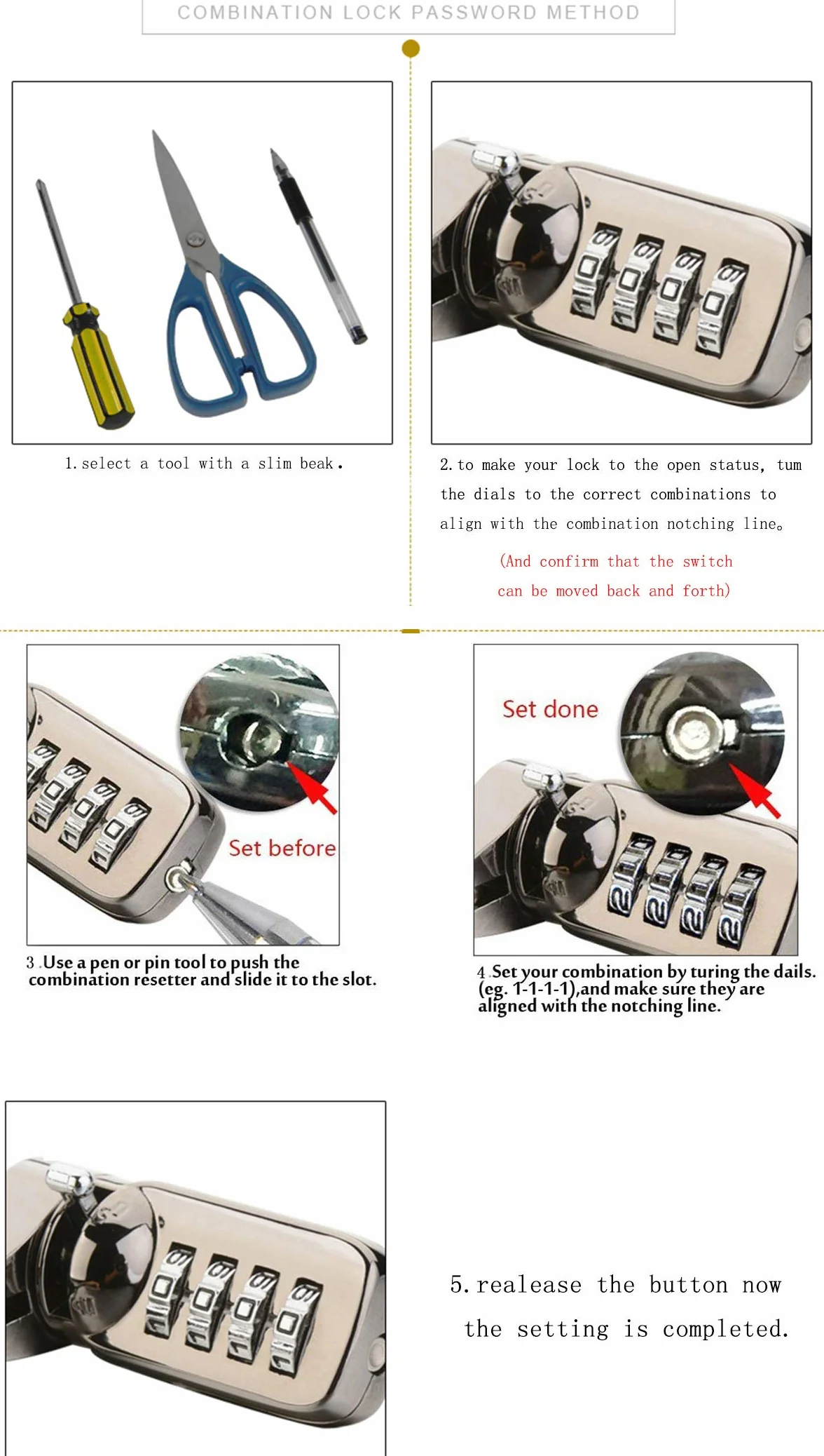 Computer Lock 4 Chiffres Mot de Passe de sécurité pour Ordinateur Portable PC 2 m Noir (1pcs) (Computerized Lock x1)
