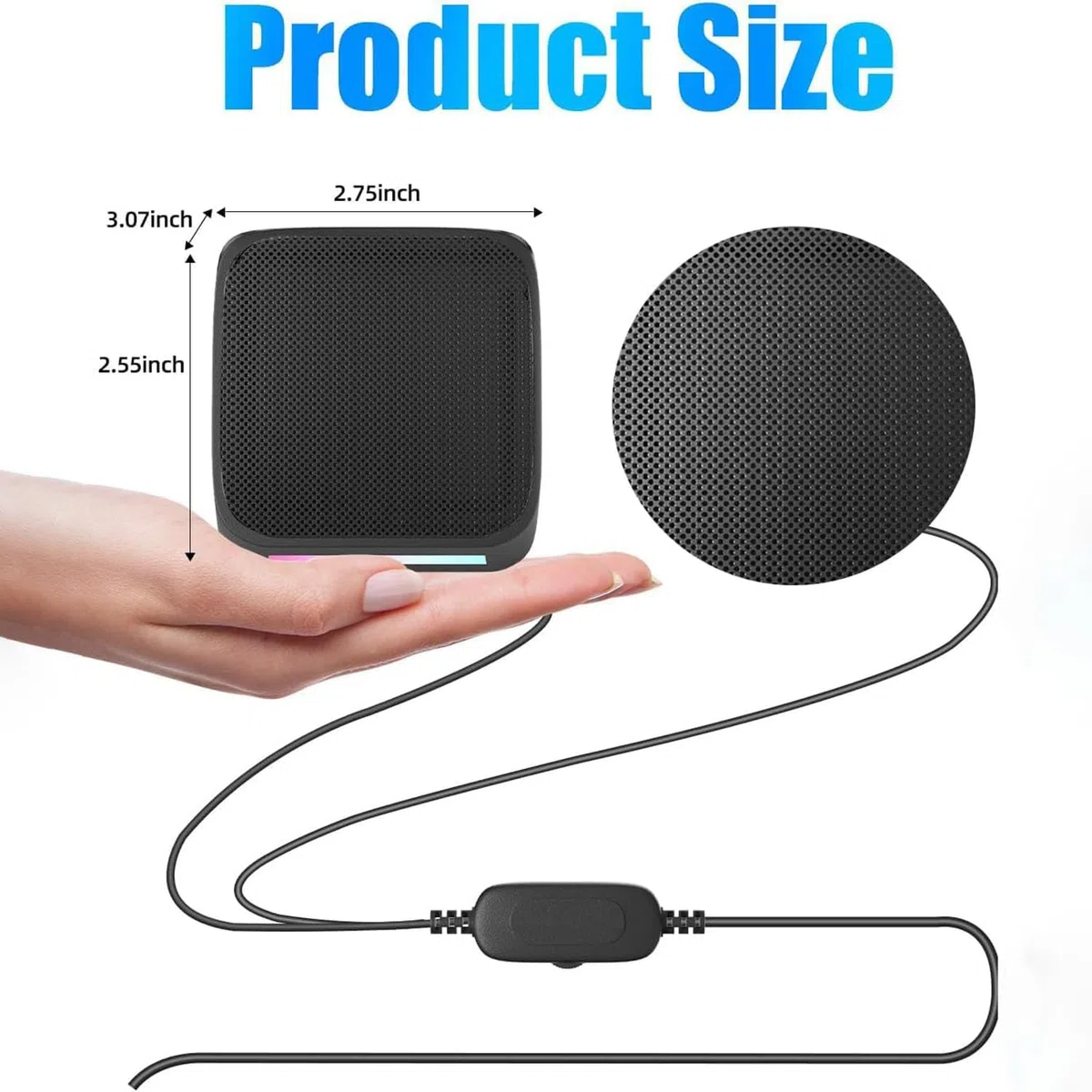 Haut-parleurs d’Ordinateur compacts, Haut-parleurs de Bureau pour PC, avec Prise 3,5 mm, avec lumière ambiante, compatibles avec Ordinateurs, Ordinateurs Portables et tablettes