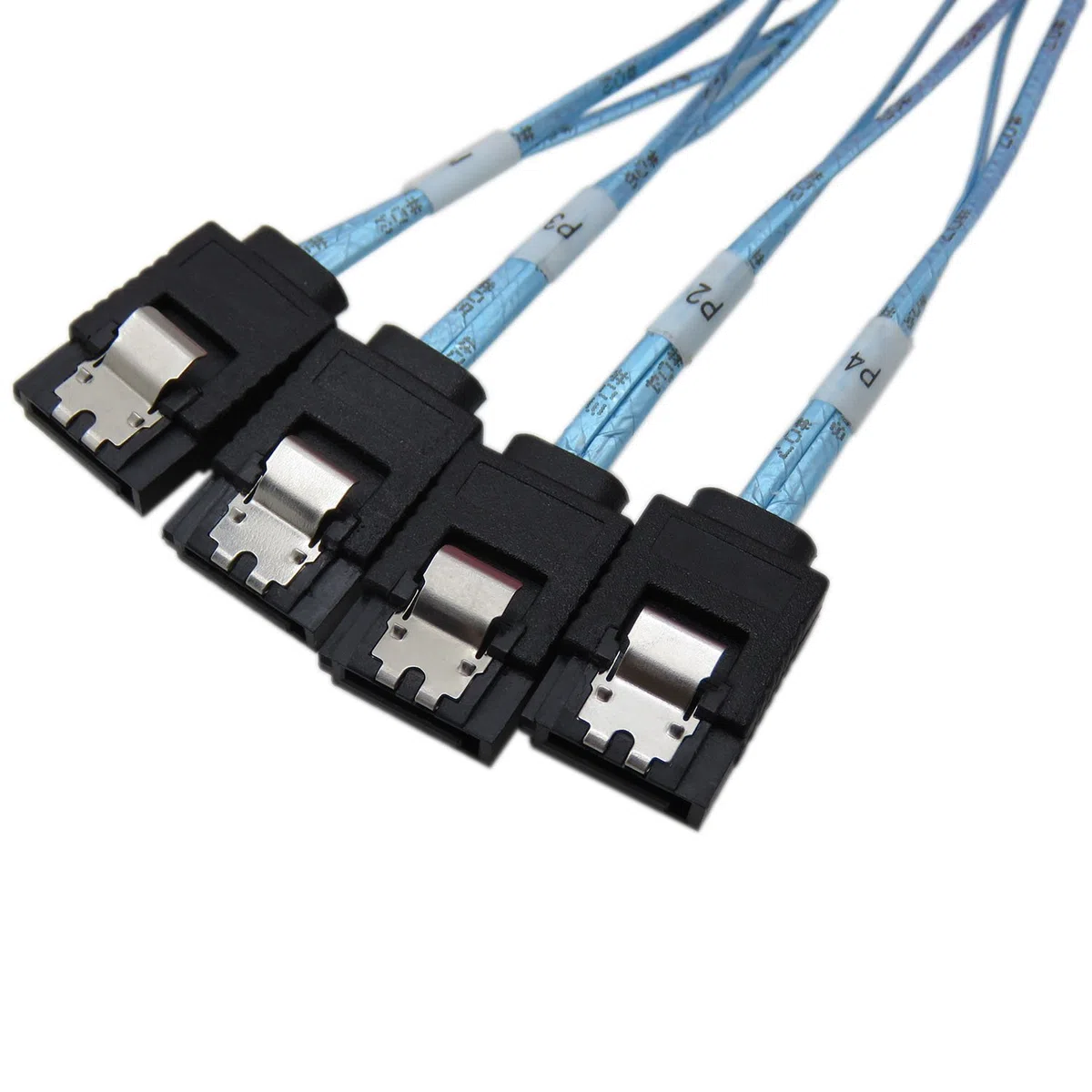 1M Internal Mini SAS 36pin Male W/Latch to SATA 7pin Female (x4) Forward Breakout Cable