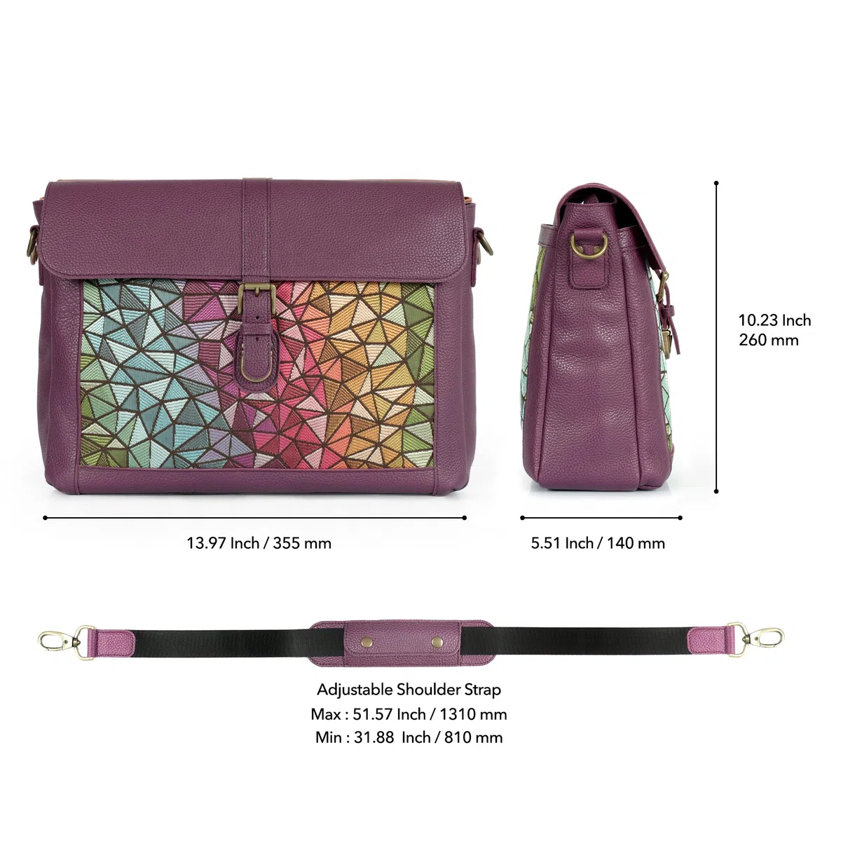 Londo Zion Sac ordinateur messager - Cuir pleine fleur pour les professionnels de la tech élégants