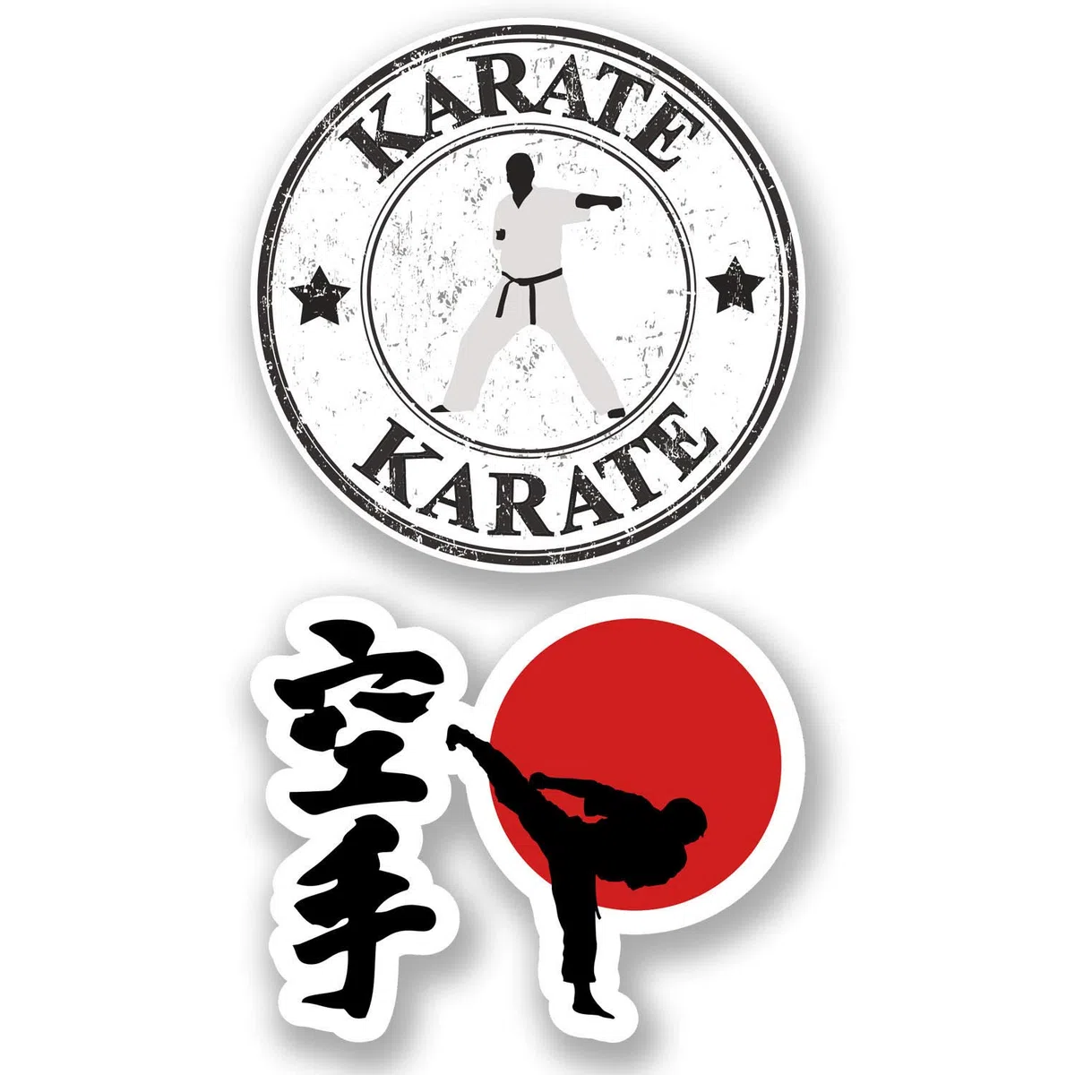 2 x karaté Vinyl Stickers ipad Laptop Car Martial Arts Japanese Gift Decal # 4822 10cm Wide. Comme sur la photo