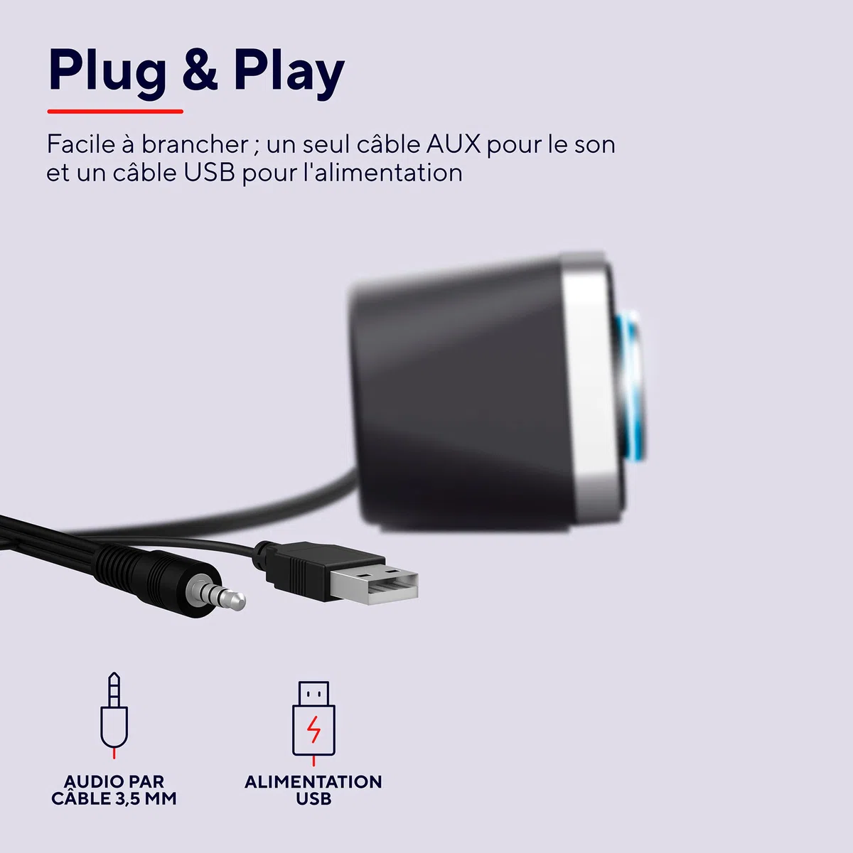 Trust Arys Enceinte PC, 12 Watt, Barre de Son PC, Alimentation USB, Jack 3,5 mm, Haut Parleur pour Ordinateur Portable, Tablette, et TV - Noir