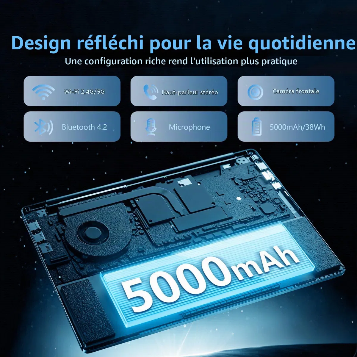 15,6 Pouces Ordinateur Portable Core i5 7Y54 Processeur, 16 Go RAM 512 Go SSD, PC Portable Win 11 Office 365 1080 IPS FHD Écran, Laptop avec Clavier Rétroéclairé WIFI5 Mini-HDMI USB3.0 Bluetooth 4.2