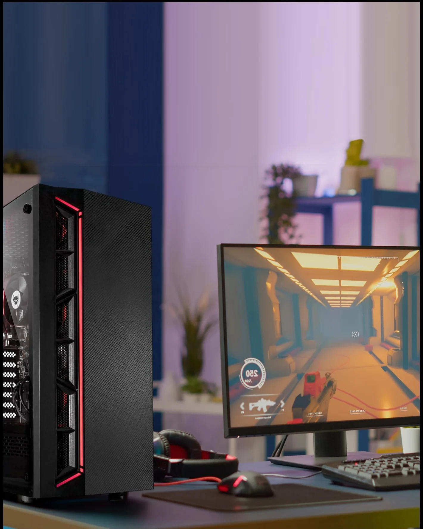 BEASTCOM Q3 PC Gamer AMD Ryzen 5 5600GT, 4K Vega Graphique 12 Threads, 16Go RAM, 1To M.2 NVMe, 500W 80PLUS PSU, WiFi, HDMI, PC Gaming