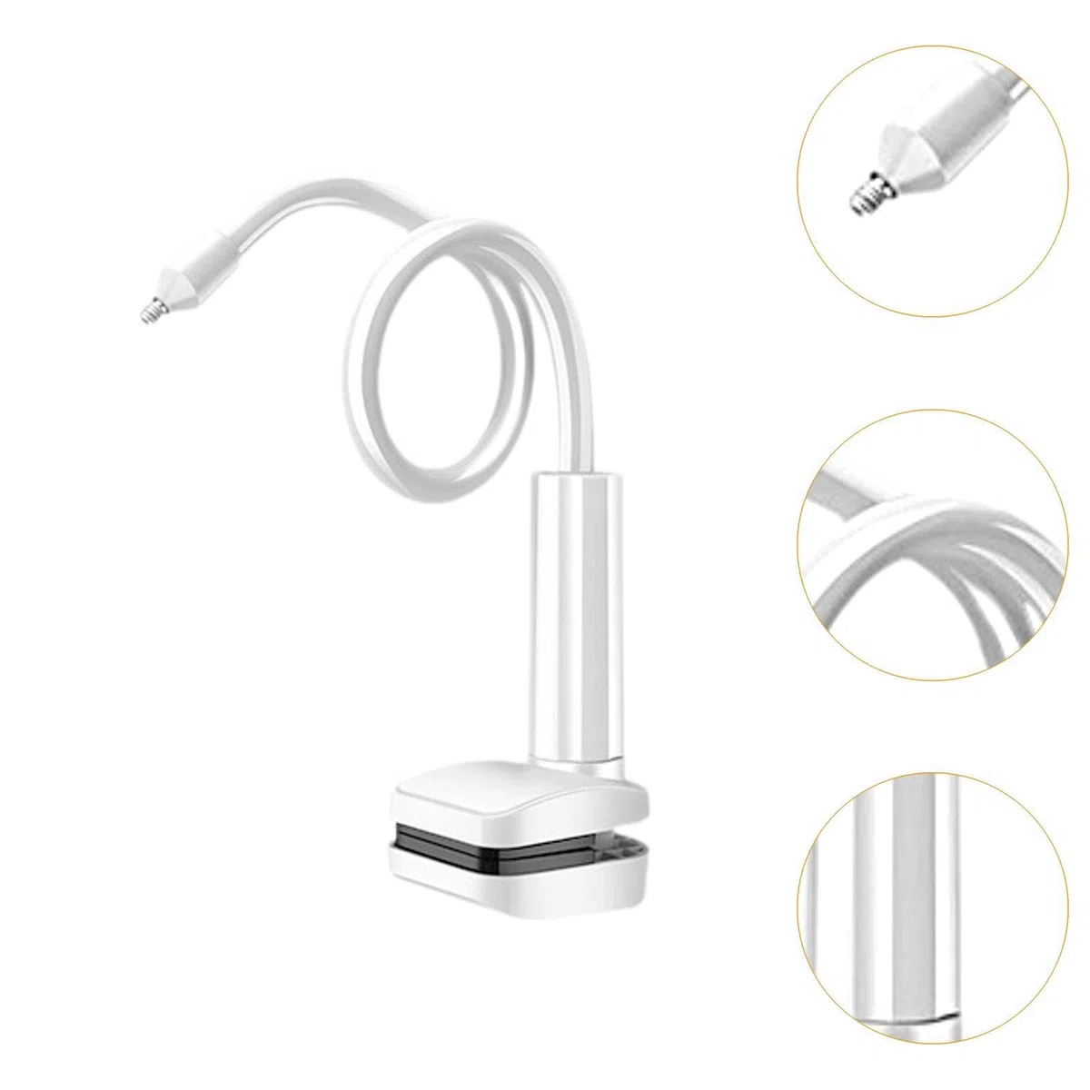 Support de fixation flexible réglable pour appareil photo pour bureau, table, étagère, bureau à domicile, 0,5 m, blanc