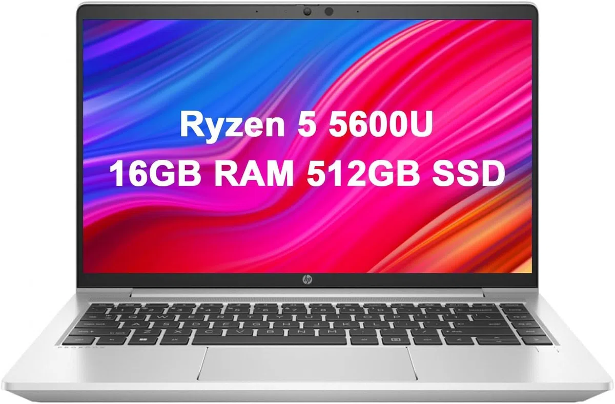 HP ProBook 445 G8 Ordinateur portable professionnel avec écran FHD 14" AMD Ryzen5 5600U, 16 Go de RAM, SSD 512 Go, Windows 11 Pro (reconditionné)