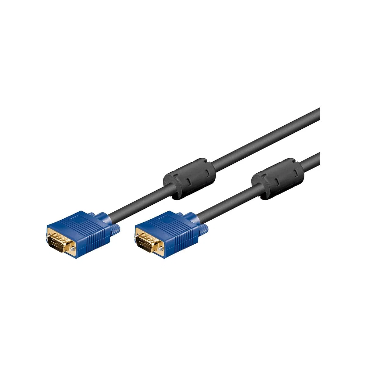 Goobay - Câble moniteur (connecteur Mâle HD de 15 broches vers connecteur Mâle HD de 15 broches XGA SVGA, 10 m), couleur noir 1 x moniteurkabel