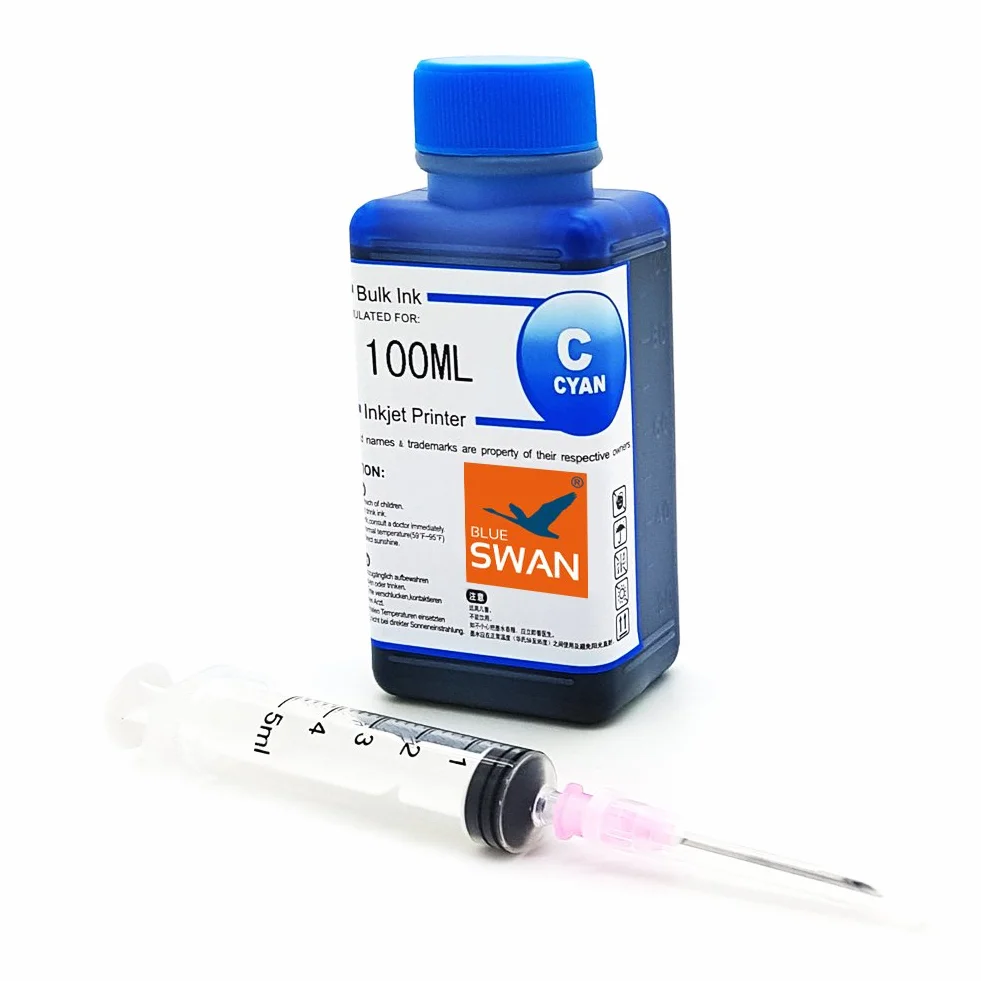 BLUE SWAN Kit de Recharge d’Encre 550 ML Compatible HP 304 / 304XL – pour HP Envy 5030, 5020, 5010 et DeskJet 2620, 2622, 2630, 3720, 3730, 3750, 3760 – 4 Couleurs avec Seringues et Gants