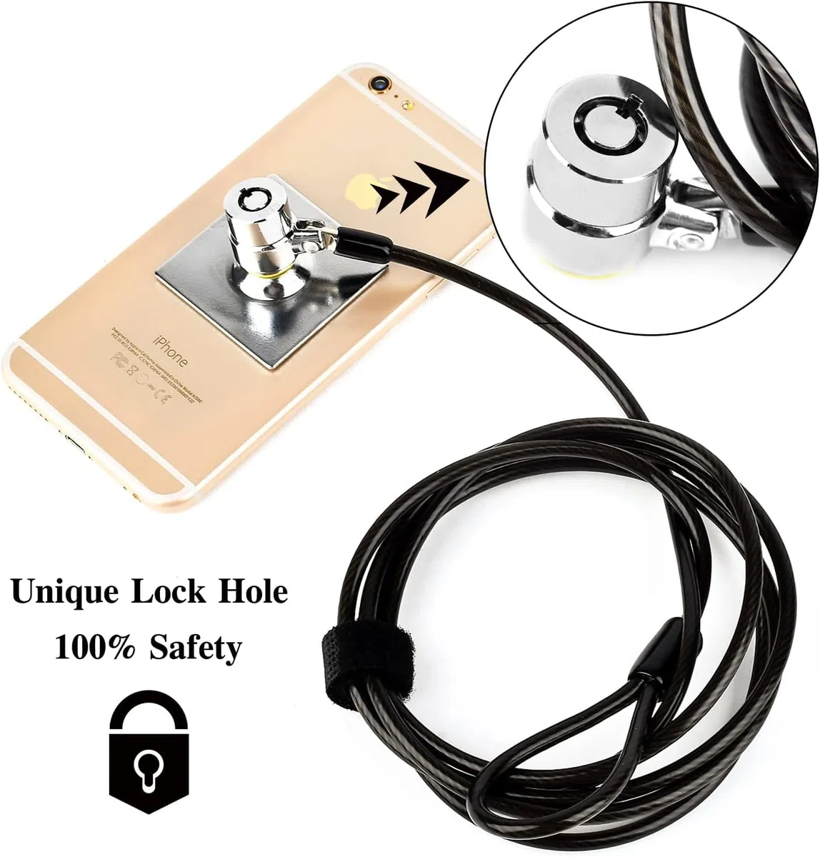 câble antivol pour ordinateur portable tablette Verrou de sécurité antivol Sécurité matériel kit de câble antivol pour ordinateur portable, PC, ordinateurs portables, téléphones et projecteurs