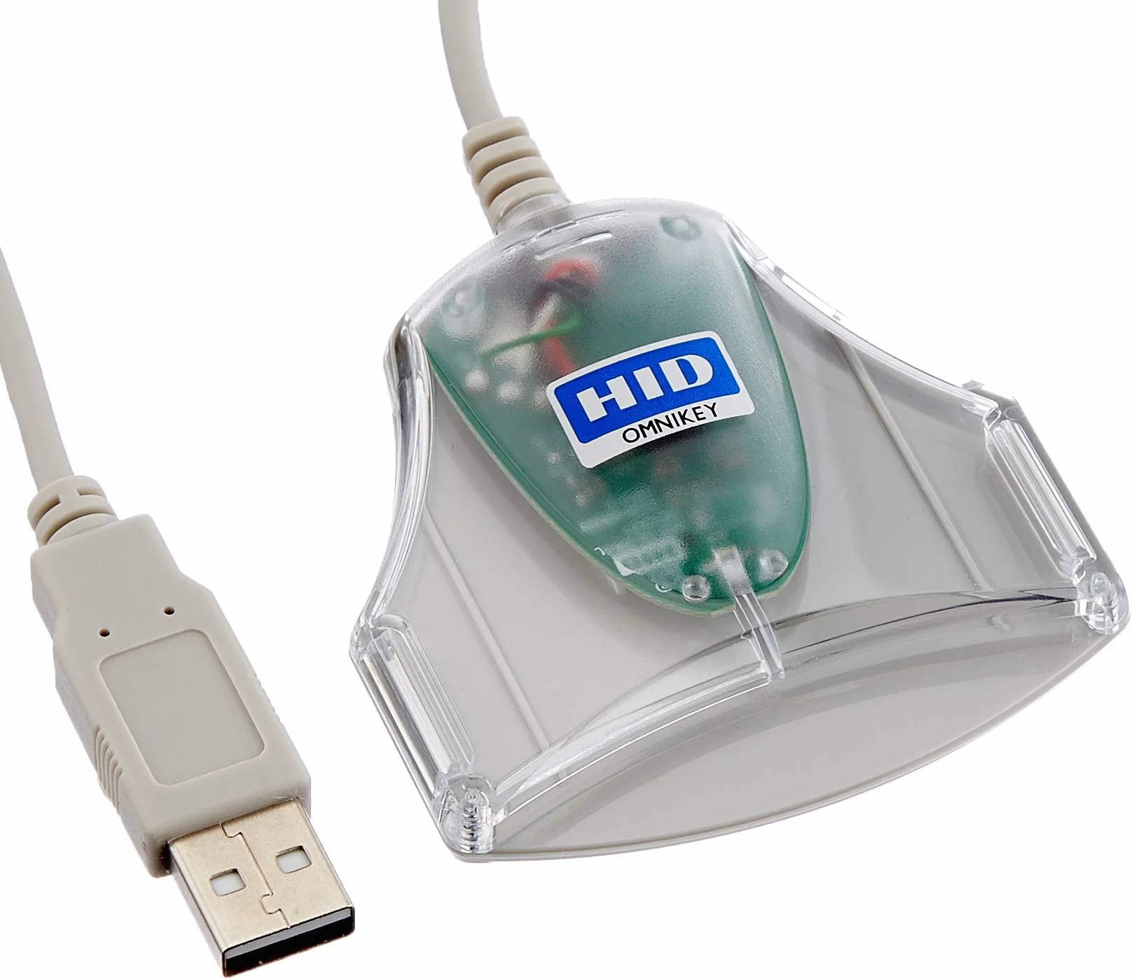 HID Omnikey Lecteur de Carte d'identité eID Smart Card USB ID 1021 3021 (gris)