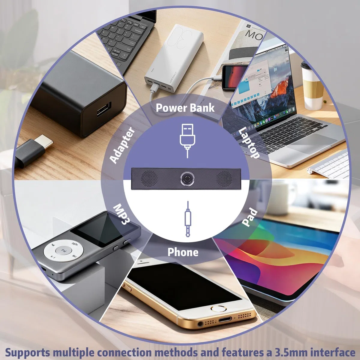 Enceinte PC Barre de Son, Haut-Parleur USB avec Câble AUX 3.5mm, Son Clair et Puissant, Commandes de Volume Faciles, Idéal Gaming et Bureau pour Ordinateur de Bureau, Laptop, Moniteur, TV.