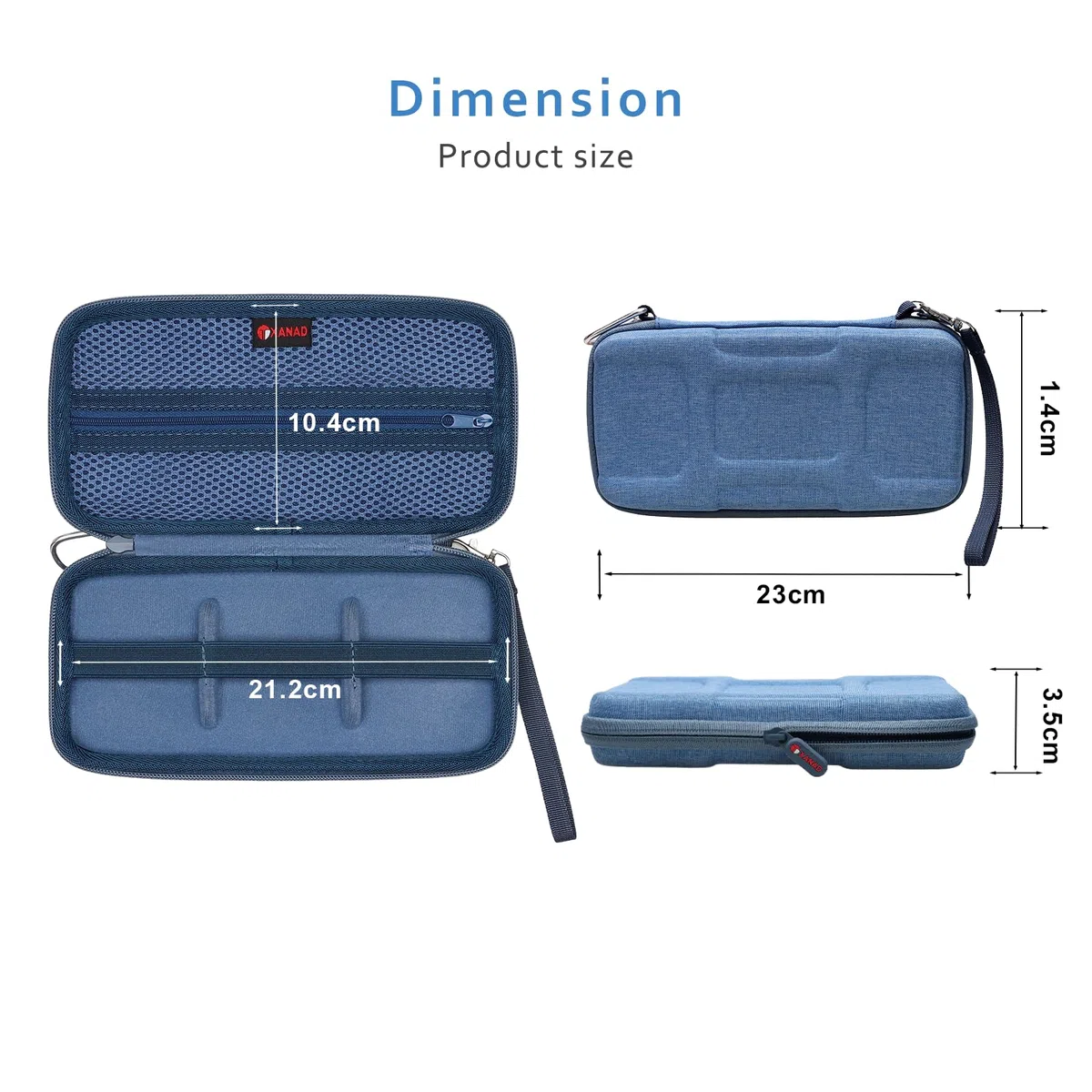 XANAD Dur Étui de Voyage Rigide pour Samsung SSD Externe T7 Portable T7 Shield Portable T9 de Protection Housse (Bleu 3)